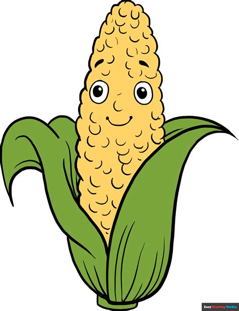 How To Draw A Corn Cob Really Easy Drawing Tutorial