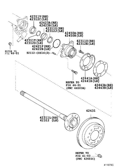 Toyota 4Runner Retainer Rear Axle Bearing Inner Left Rear Axle