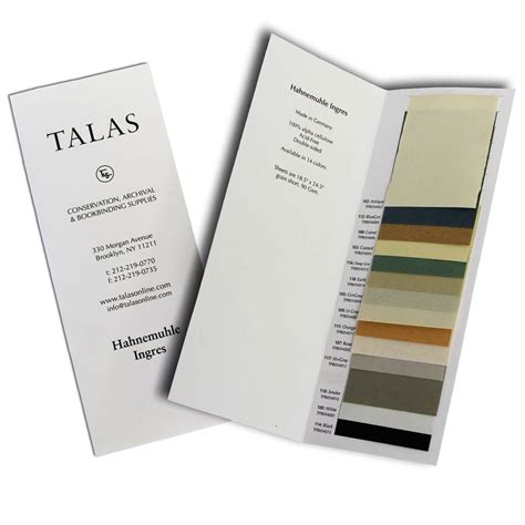 Hahnemuhle Ingres Paper Sample Book Talas