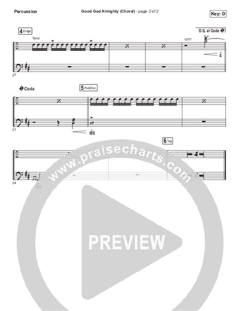 Good God Almighty Choral Anthem Satb Percussion Sheet Music Pdf