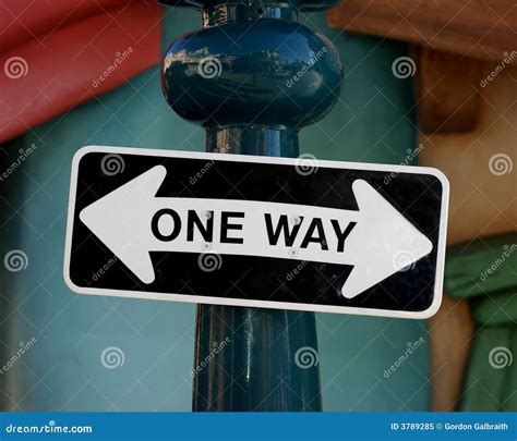 Funny one way sign stock image. Image of humor, sign, pole - 3789285