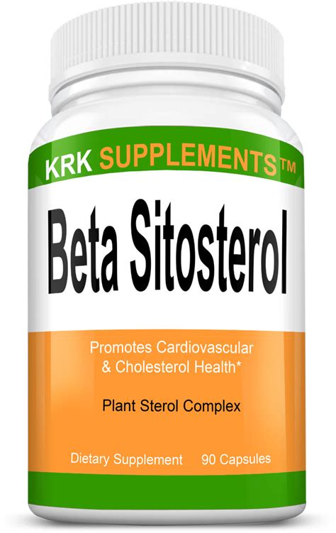 Beta Sitosterol 800mg per serving 90 Capsules KRK Supplements ...