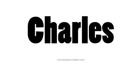 Charles Name Tattoo Designs