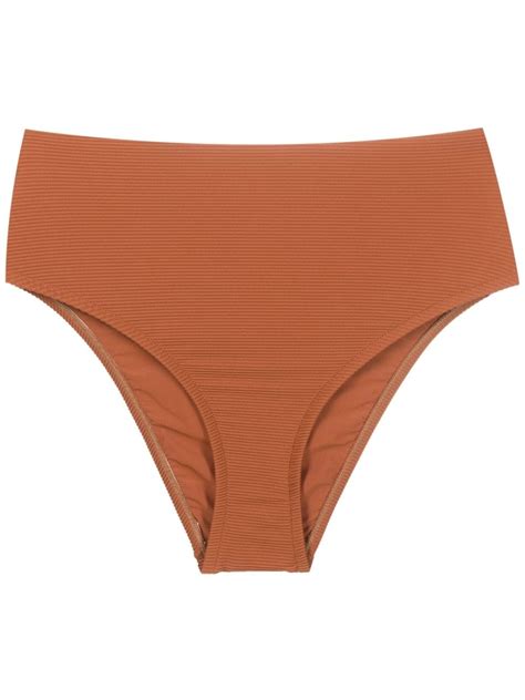 Lenny Niemeyer Ribbed High Waisted Bikini Bottoms Farfetch