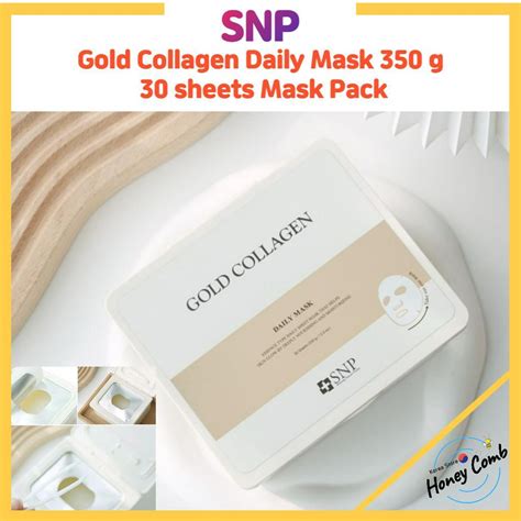 [snp] Gold Collagen Daily Mask 350 G 30 Sheets Mask Pack Korea Face