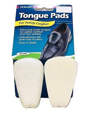 J.T.Foote Tongue Pads Shoe Fit Felt Cushion Inserts 1P | eBay