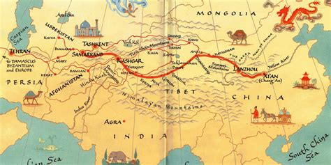 Ancient China Silk Road Map