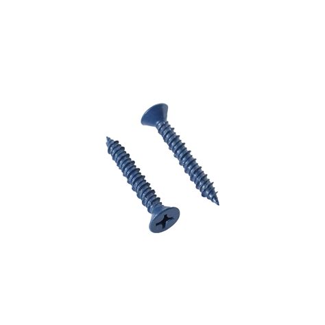 Blue Flat Phillips Concrete Diamond Point Screw Anchor For Anchoring To