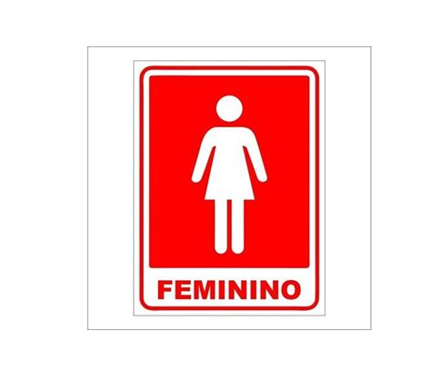 Placa Identificacao Banheiro Feminino Datamelo Eletroeletronica