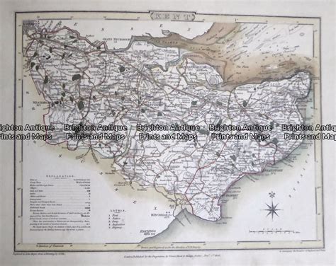 Antique map - Map of Kent by Roper c.1806. Ref: 415-029 - Brighton ...