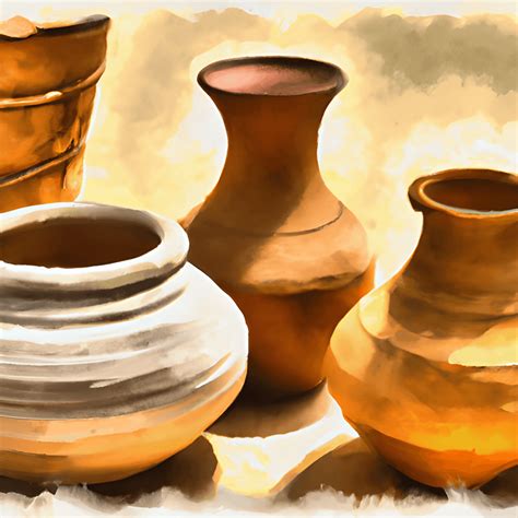 Clay Vases Watercolor Painting · Creative Fabrica