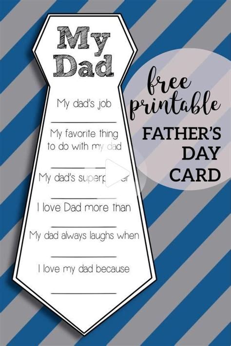 21 Best Printable Fathers Day Cards Dad Will Love In 2020 Fathers