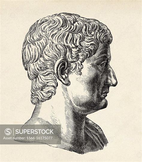 Portrait Of Roman Emperor Tiberius Caesar Augustus Tiberius Claudius