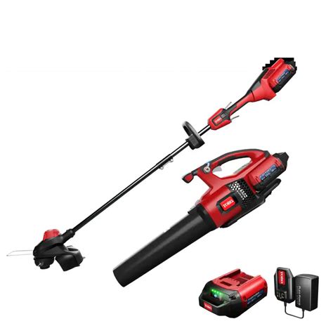 Toro 51881 60v Max Lithium Ion Cordless String Trimmer And Leaf Blower Combo Kit 2 Tool 2 0