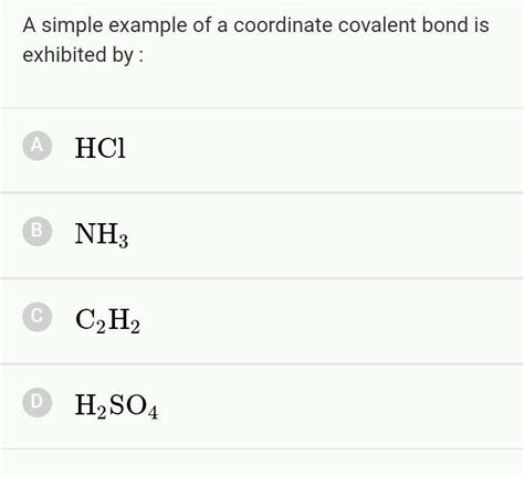 Coordinate Covalent Bond Examples