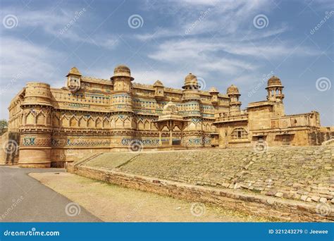 Exterior Of Man Singh Or Man Mandir Palace Gwalior Fort In Gwalior