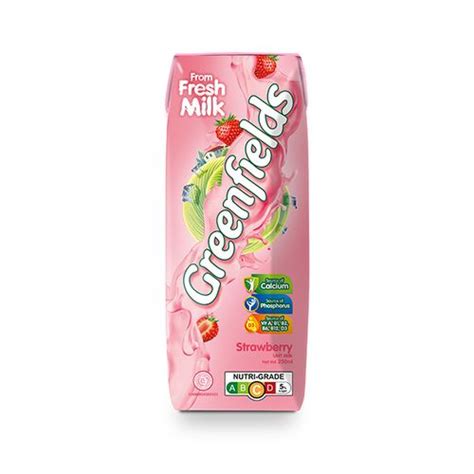 Strawberry UHT Milk 100 Susu Segar Dari Greenfields