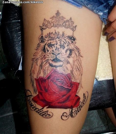 Top Imagen Tattoos De Leones Con Rosas Abzlocal Mx