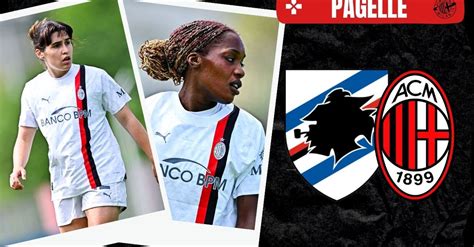 Pagelle Sampdoria Milan Femminile Ijeh Letale Mascarello Disegna