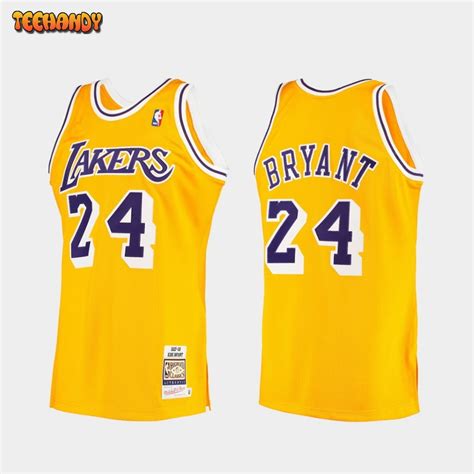 Los Angeles Lakers 24 Kobe Bryant Gold Throwback Jersey