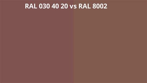 Ral 030 40 20 Vs 8002 Ral Colour Chart Uk