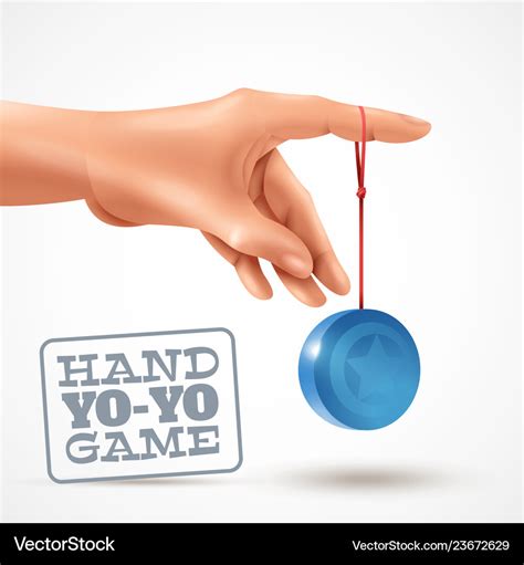 Hand Yoyo Game Background Royalty Free Vector Image