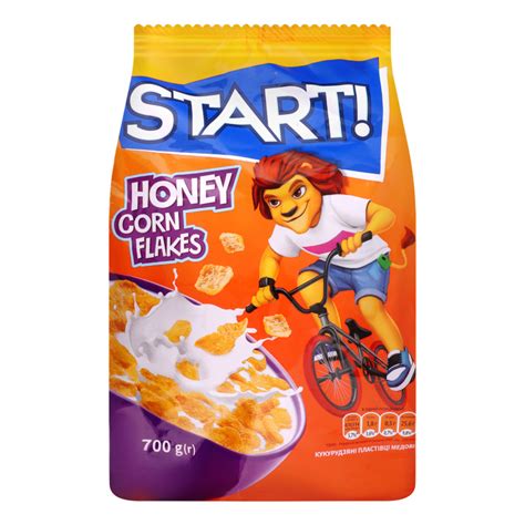Хлопья кукурузные медовые Start! м/у 700г Start!(4820237690272): купить ...
