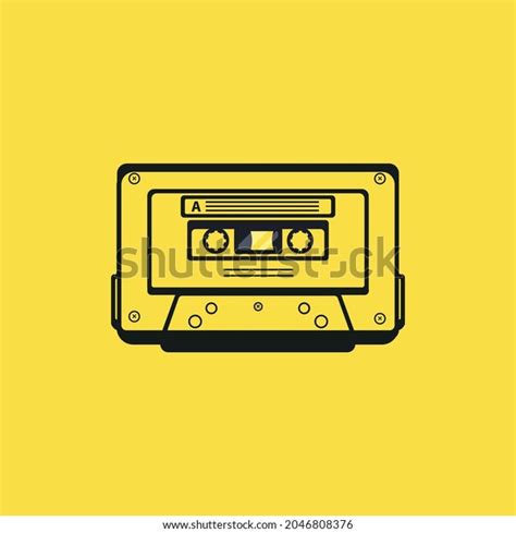 Illustration Outline Vector Graphics Cassette Tape Stock Vector ...