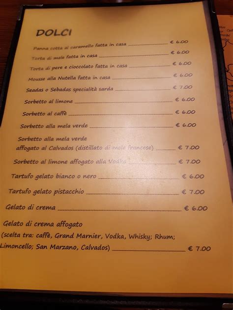 Speisekarte Von Trattoria Romana La Lupa Restaurant Nerviano