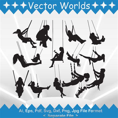 Swinging Woman Svg Vector Design Masterbundles