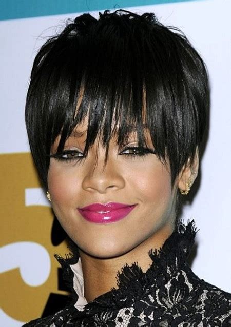 Rihanna Short Fringe Hairstyle Uk Uk