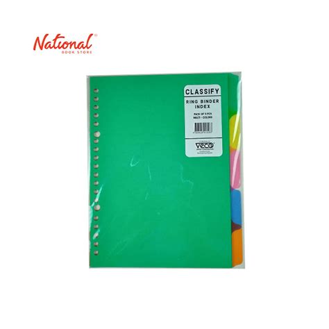 Veco Binder Divider Classify Pieces Pastel Color