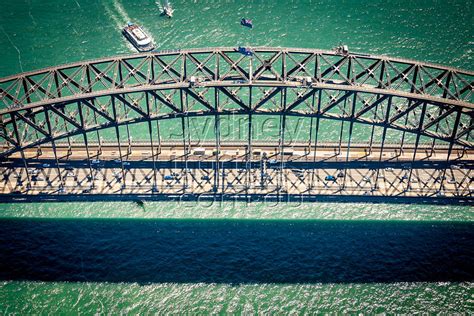 Sydney Aerial Photography Harbour Bridge Close Up