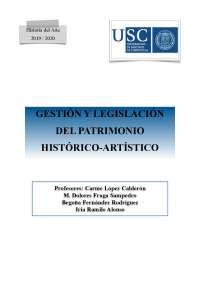 Gesti N Y Legislaci N Del Patrimonio Hist Rico Art Stico Docsity