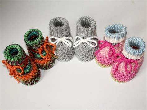 Strickanleitung Babyschuhe Booties Sohlenlänge ca 9 5 cm myPatterns de