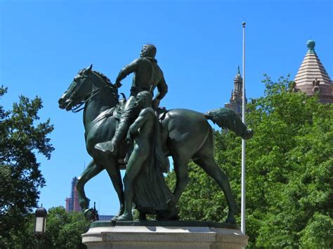 Equestrian statue of Theodore Roosevelt in NY New York City US