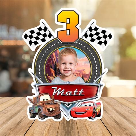 Lightning Mcqueen Birthday Centerpiece Etsy