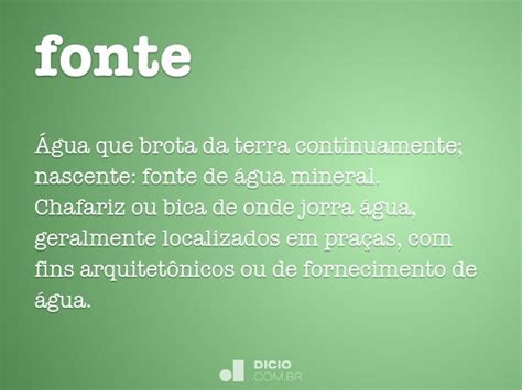 O Que Significa Fonte