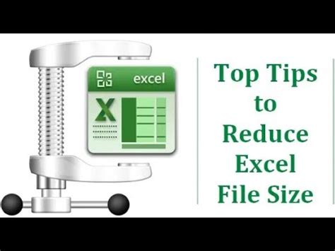 How To Reduce Excel File Size YouTube