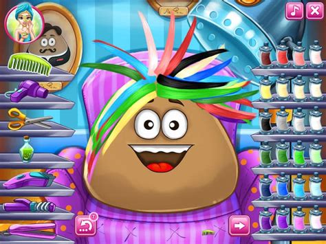 Pou Real Haircuts Juego Online Gratis Misjuegos