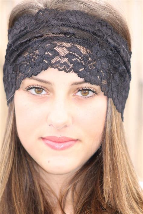 Soft And Stretchy Black Lace Headband This Beautiful Lace Black