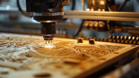 A Cnc Router In Operation Intricately Carving Detailed Patterns Into A