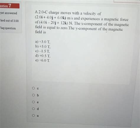 Solved Estion Yet Answered Ked Out Of A C Charge Chegg