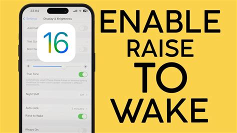 How To Enable Raise To Wake On Ios Iphone Ipad Youtube