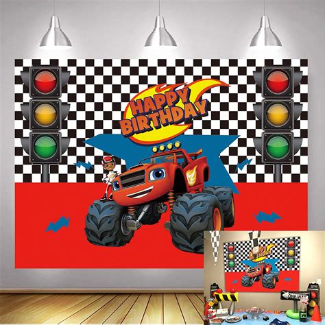 Buy Monster Truck Backdrop Monster Machines Blaze Theme Photography