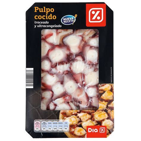 Dia Pulpo Cocido Troceado Ultracongelado Envase 275 Gr