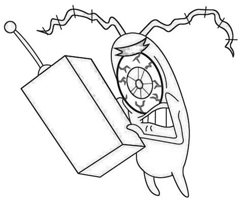 Plankton Spirit Coloring Page Netart Coloring Pages Plankton Porn Sex