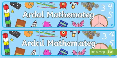 Baner Arddangos Mathemateg Teacher Made Twinkl