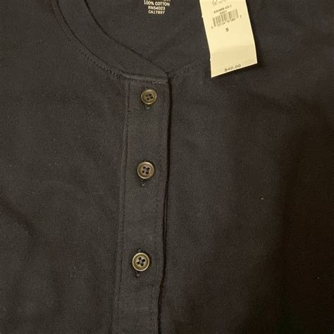 Banana Republic Tops Nwt Banana Republic Heritage Elbow Henley Navy Small Poshmark