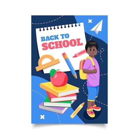 Free Vector Back To School Card Template